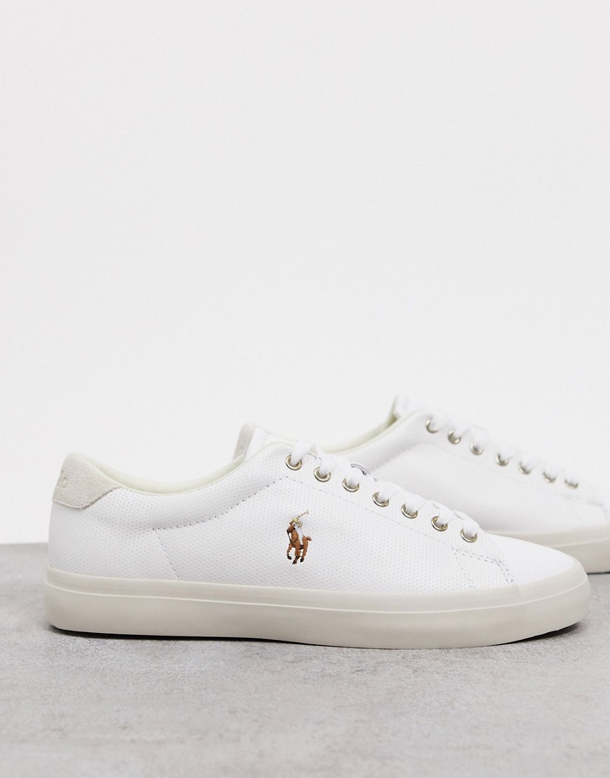 Polo Ralph Lauren Longwood vulcanized sneakers in white with pony logo