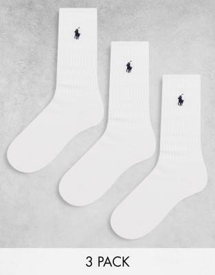 Polo Ralph Lauren - Lot de 3 paires de chaussettes - Blanc