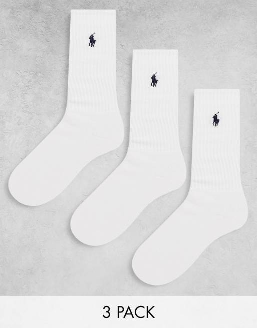 Lot de 3 paires de socquettes blanches en coton Homme