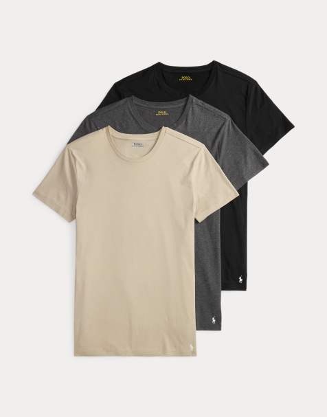 Polo Ralph Lauren - Lot de 3 t-shirts confort à logo emblématique - Gris, anthracite chiné, noir - view 1