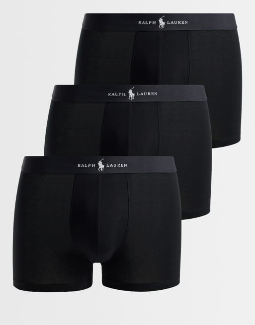 Polo Ralph Lauren lot de 3 trunks classiques à taille logotypée noir