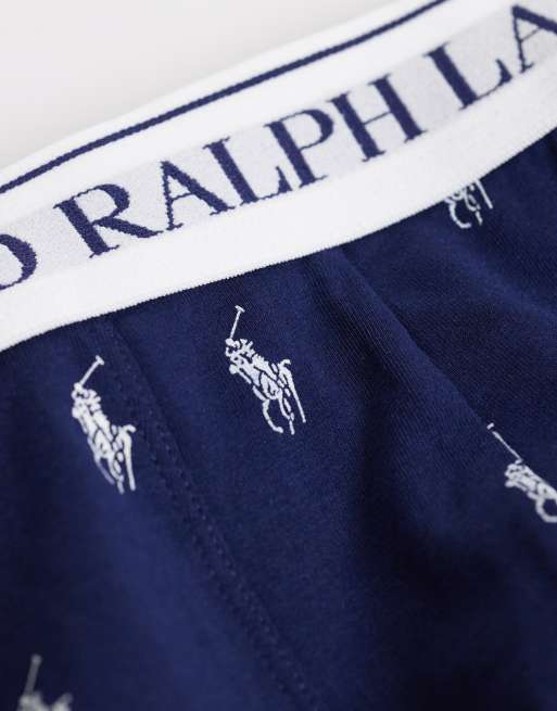 Polo Ralph Lauren - Lot de 3 boxers avec logo sur l'ensemble - Violet multicolore, 2 de 3