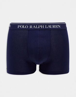 Polo Ralph Lauren 3 pack trunks in navy all over logo, yellow, navy - ASOS Price Checker
