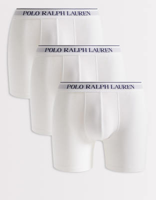 Polo Ralph Lauren - Lot de 3 boxers en coton stretch - Blanc