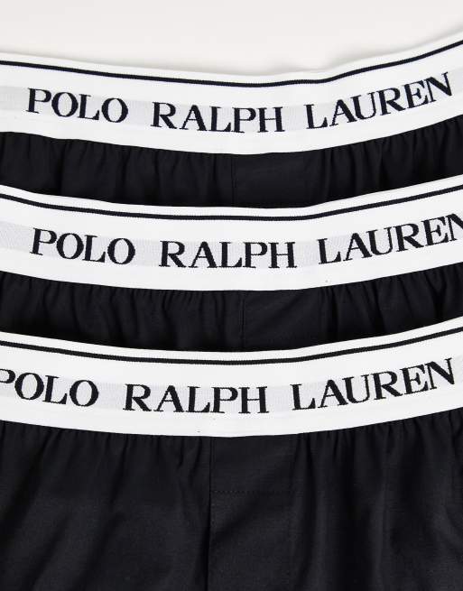 Polo Ralph Lauren Lot de 3 cale ons en coton avec taille logo