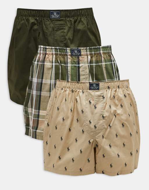 Polo Ralph Lauren - Lot de 3 caleçons en coton - Multicolore