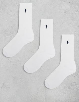 Polo Ralph Lauren - Lot de 3 paires de chaussettes - Blanc