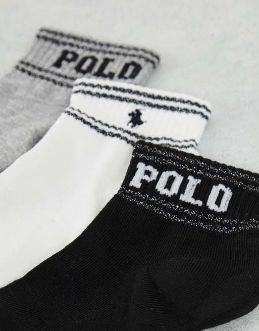Polo Ralph Lauren - Lot de 3 paires de chaussettes griffée - Multicolore, 2 de 4