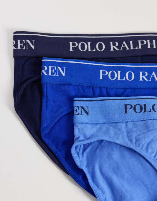 Polo Ralph Lauren - Lot de 3 slips - Bleu multicolore, 2 de 3