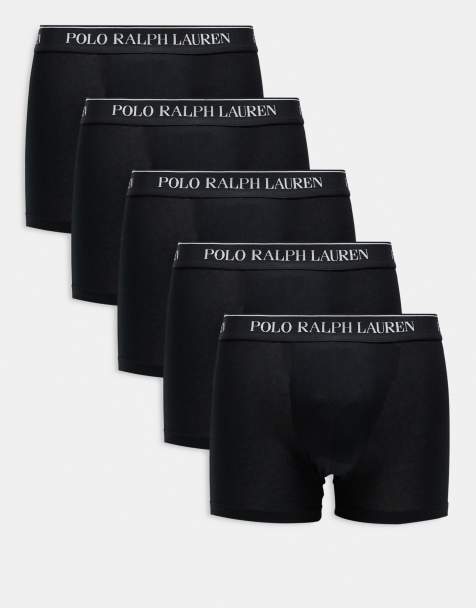 Polo Ralph Lauren - Lot de 5 boxers avec taille griffée - Noir - view 1