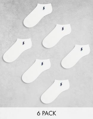 Polo Ralph Lauren - Lot de 6 paires de chaussettes de sport - Blanc