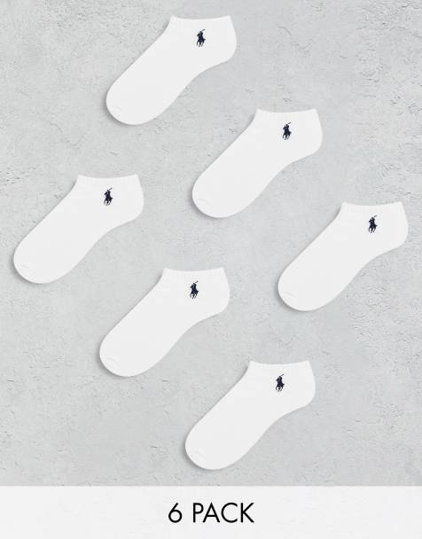 Polo Ralph Lauren - Lot de 6 paires de chaussettes de sport à logo joueur de polo - Blanc - view 1