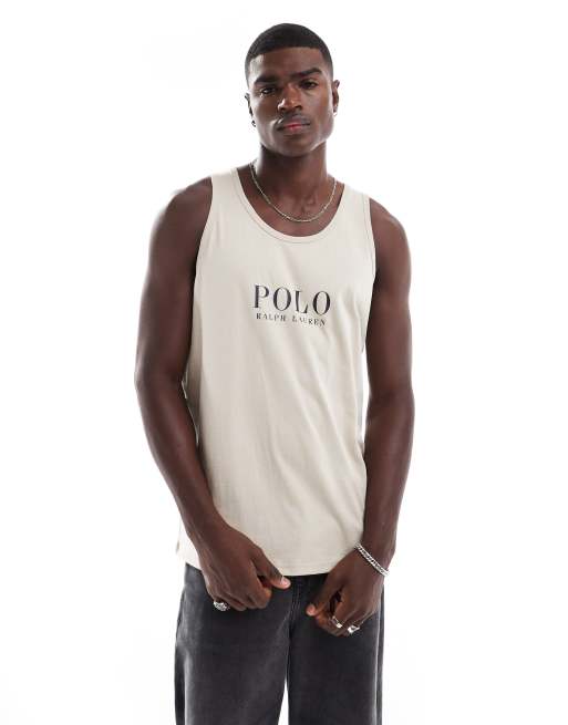 Polo Ralph Lauren - Lounge-hemd met tekstlogo op de borst in crème