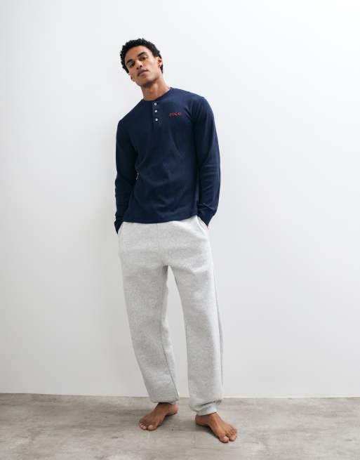 Polo Ralph Lauren lounge henley top in navy, 3 of 5