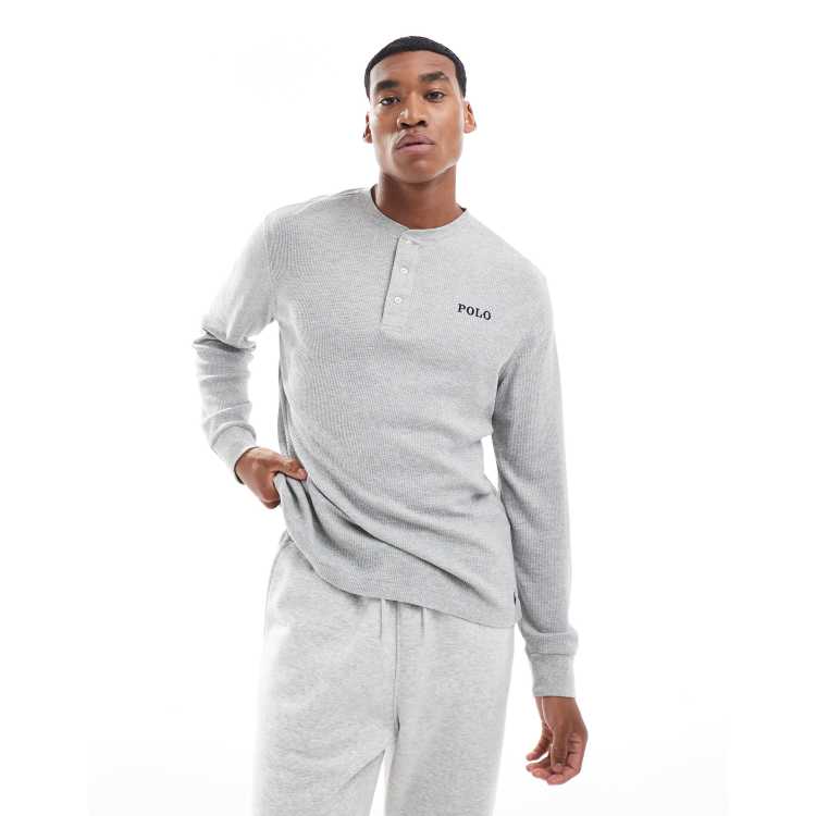 Sleeve henley shirt lounge sleepwear sale