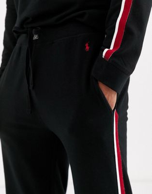 black and red ralph lauren joggers
