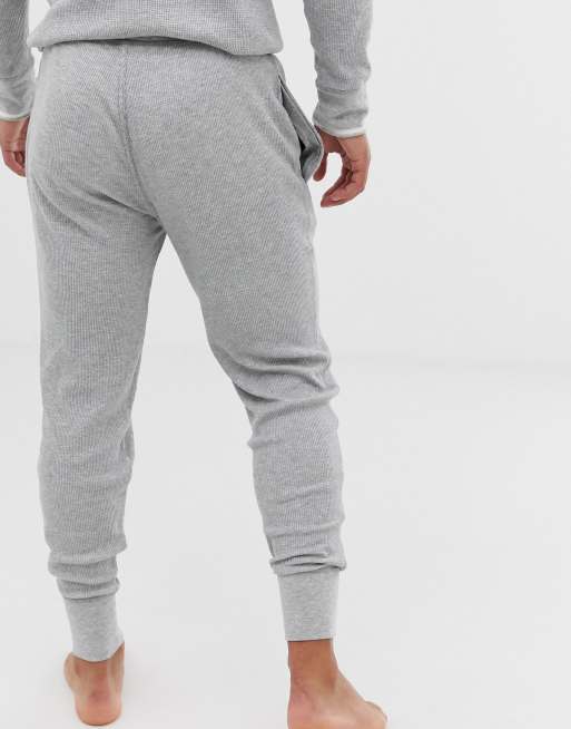 Polo Ralph Lauren lounge jogger in grey waffle | ASOS