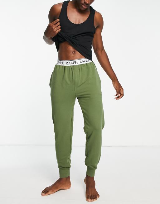 Olive green polo store sweatpants