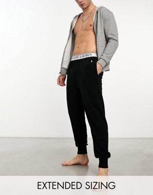 Polo Ralph Lauren lounge joggers in black with logo waistband - ASOS Price Checker
