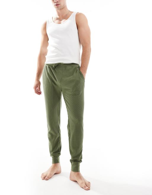 Polo Ralph Lauren - Lounge-joggingbroek met wafelstructuur en logo in groen