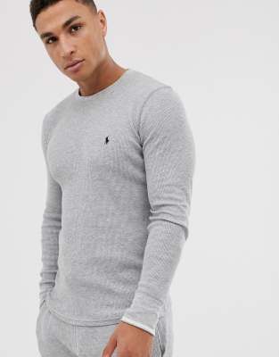 ralph lauren grey long sleeve t shirt