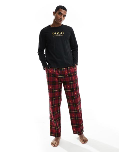 Polo Ralph Lauren loungewear waffle jogger in navy with pony logo