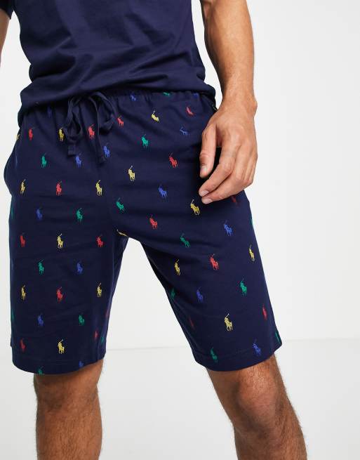 Polo shorts with store pony all over