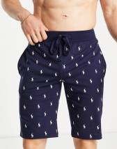 Polo Ralph Lauren lounge jogger in navy with all over print logo