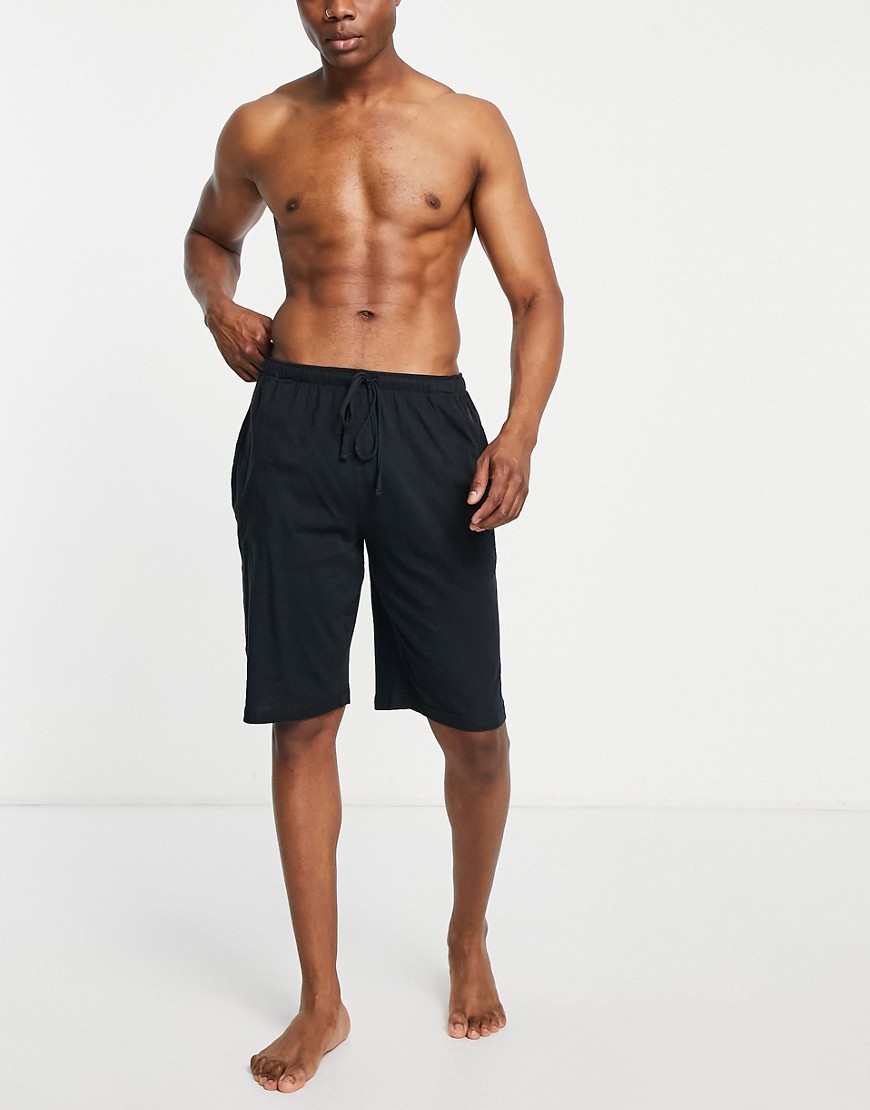 Polo Ralph Lauren lounge shorts with pony logo in black