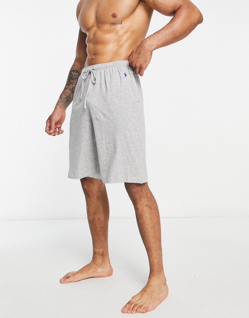Polo Ralph Lauren lounge shorts with pony logo in gray