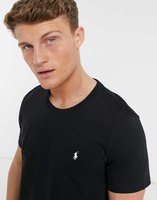 Polo Ralph Lauren lounge t shirt in black with logo ASOS