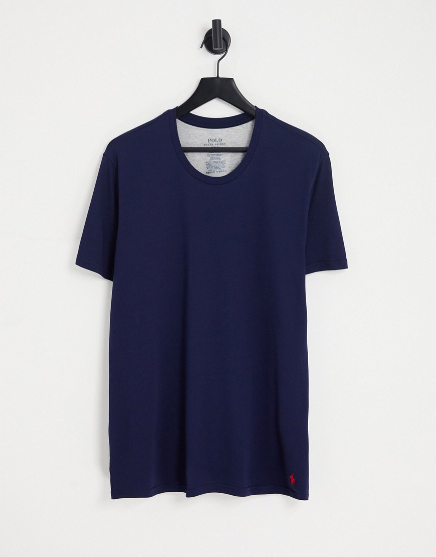 Polo Ralph Lauren lounge T-shirt with pony logo in navy stripe