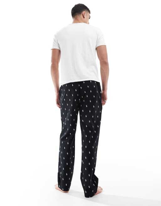Polo Ralph Lauren lounge trackies in black, 4 of 5