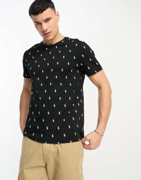 Polo Ralph Lauren - Loungekleding - T-shirt in zwart bedekt met pony-logo - view 1