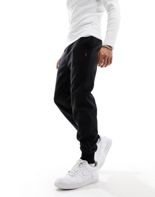 Polo Ralph Lauren Loungewear borg jogger in black with logo