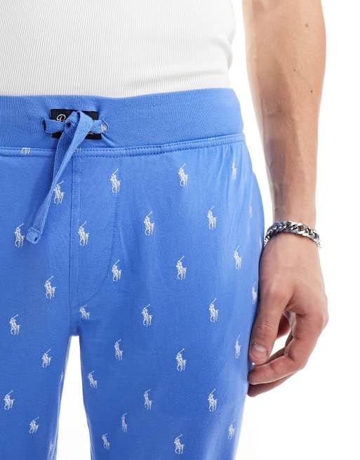 Polo Ralph Lauren loungewear waffle jogger in navy with pony logo