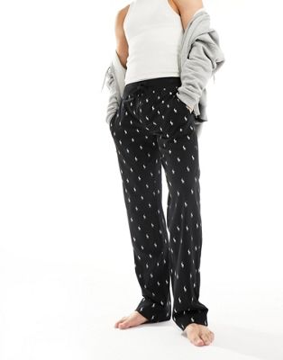 Polo Ralph Lauren Loungewear jogger with all over pony logo in black - ASOS Price Checker