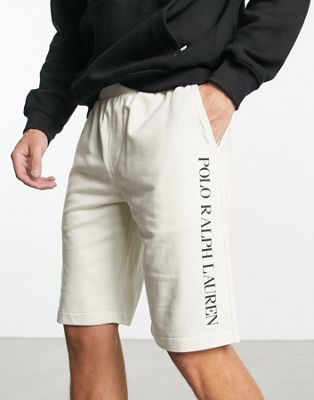 Polo Ralph Lauren loungewear shorts in cream with side text logo - ASOS Price Checker