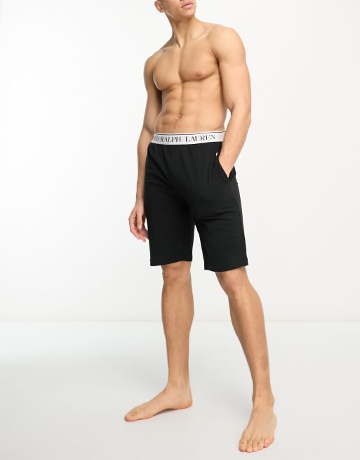 Polo Ralph Lauren loungewear shorts in black with logo waistband