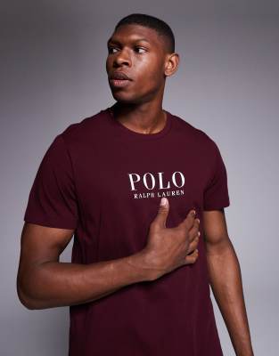 Polo Ralph Lauren loungewear t-shirt with crew neck in red - view 1