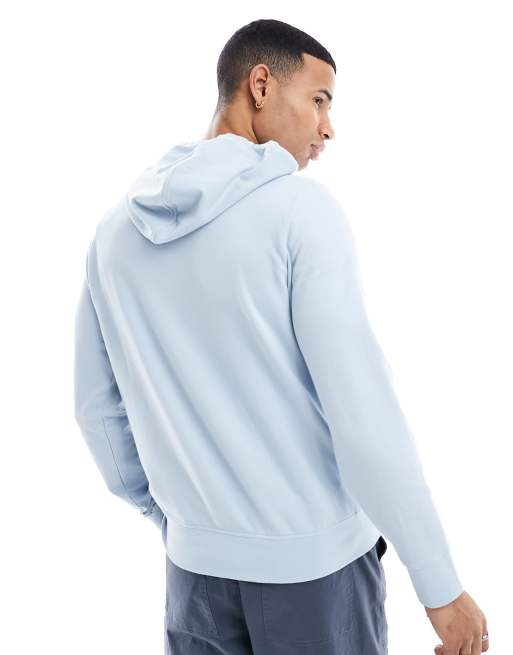 POLO RALPH LAUREN FLEECE HOODIE, Sky blue Men's Hooded Sweatshirt