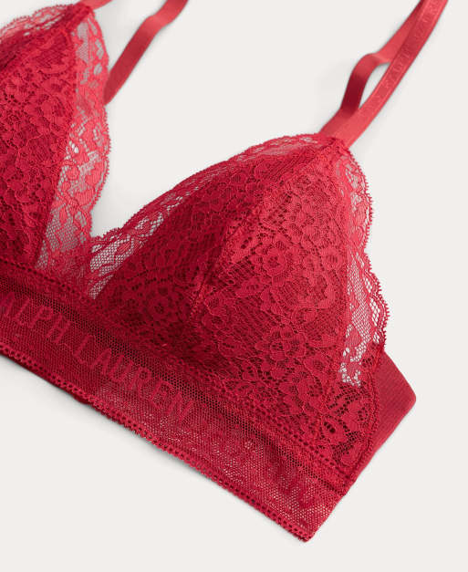 Polo Ralph Lauren Love collection lace bralette in red, 5 of 5