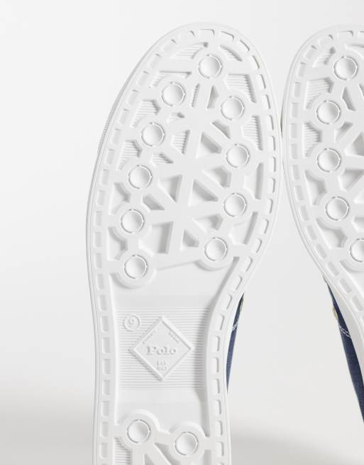 Polo Ralph Lauren low top sneakers in navy, 5 of 5