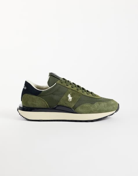 Polo Ralph Lauren low top tonal sneakers in green - view 1