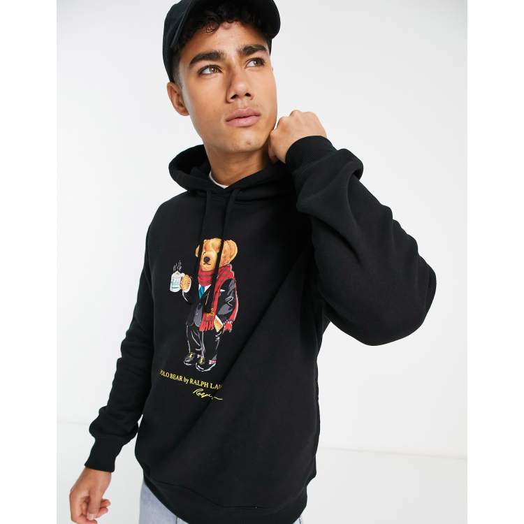 POLO Ralph Lauren Men's Lunar New Year Bear Hoodie Sweatshirt (Red,  X-Large) at  Men's Clothing store