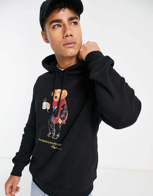 Polo Ralph Lauren lunar new year capsule bear print hoodie in black