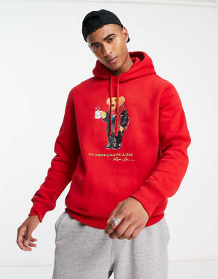 White and red polo on sale hoodie