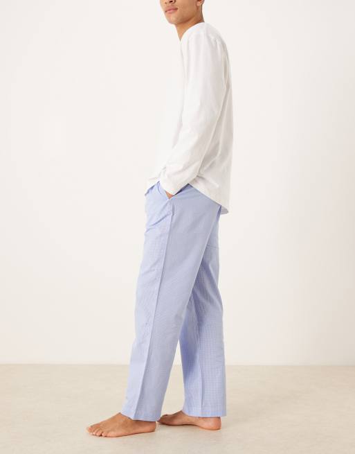 Polo Ralph Lauren - Lyseblå pyjamasbukser med gingham-tern i bomuld, 3 af 5