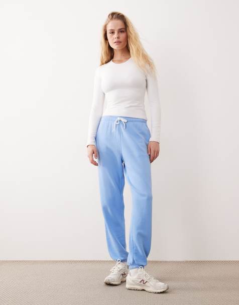 Polo Ralph Lauren - Lyseblå sweatpants med ikonlogo i let fleece med løbesnor - view 1