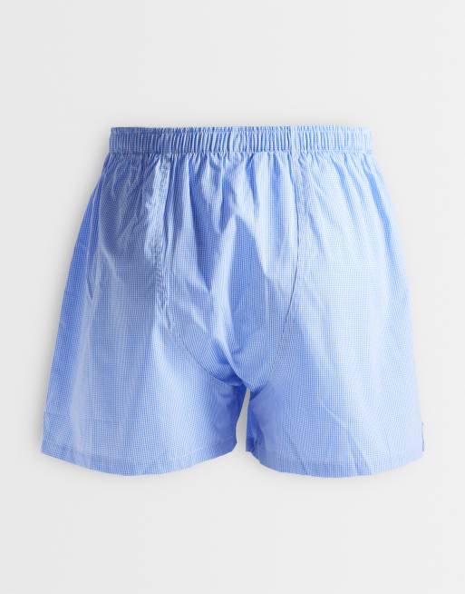 Polo Ralph Lauren - Lyseblå vævede boksershorts med gingham-tern, 2 af 3